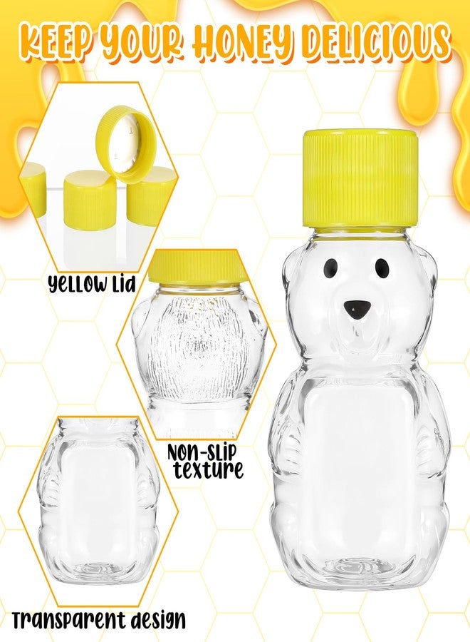 Lemecima 48 Pcs 2 oz Plastic Honey Bear Bottles - Clear Reusable Mini Bear Jars with Lids for Holidays & Baby Showers - Image 3