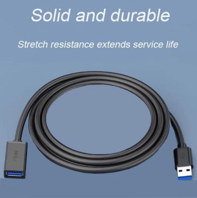 كاست ويف كابل تمديد USB 3.0، ذكر من النوع A إلى أنثى، يتحمل نقل البيانات السريع، متوافق مع لوحة المفاتيح USB، محور USB، الماوس، الطابعة، القرص الصلب والمزيد (عبوة من 2، 1.65 قدم) - Image 3