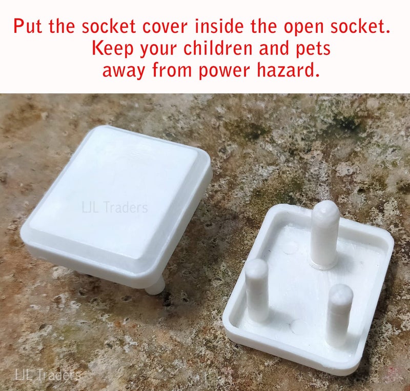 LJL Traders® Baby Safety Electric Socket Plug Cover, Electrical Socket Cover Guards for Child, Proofing Outlet Plug Protector for Baby Safety (Pack of 5) - Image 3
