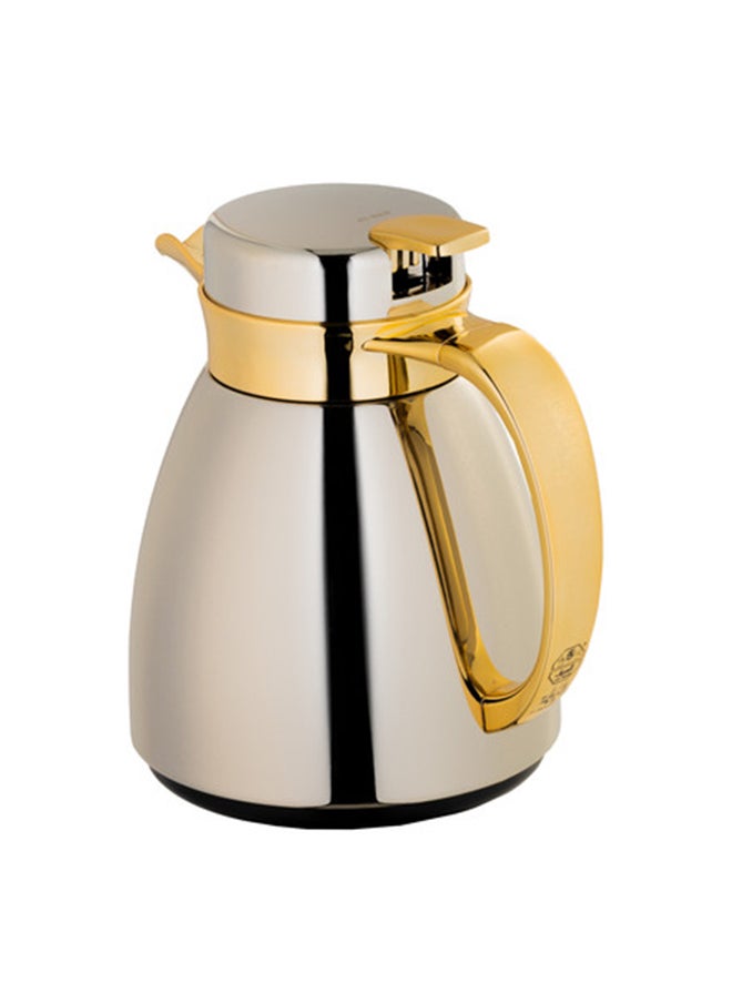 Alsaif Alyamama Coffee And Tea Vacuum Flask 0.35 Liter Nickel/Gold  - Image 4