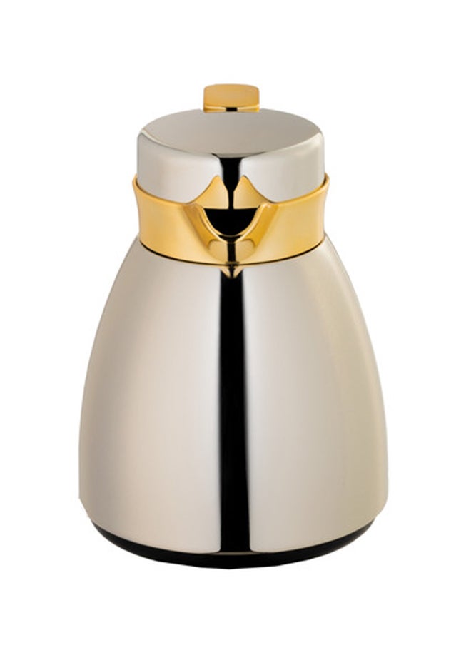 Alsaif Alyamama Coffee And Tea Vacuum Flask 0.35 Liter Nickel/Gold  - Image 2