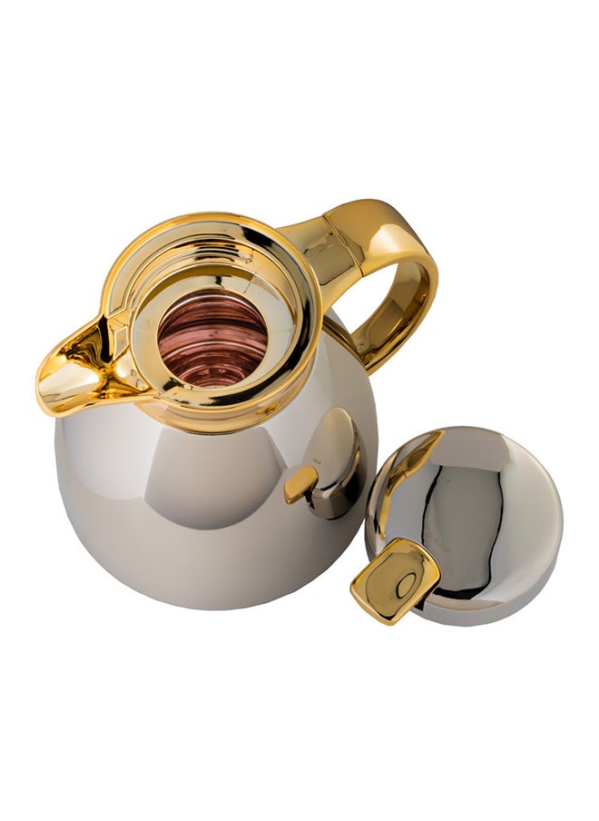 Alsaif Alyamama Coffee And Tea Vacuum Flask 0.35 Liter Nickel/Gold  - Image 5