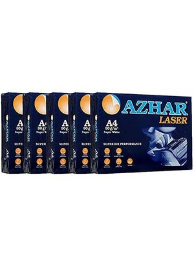 Generic A4 AZHAR Copy Paper for Printing and Copying - 80 gm - 5 Packs 
