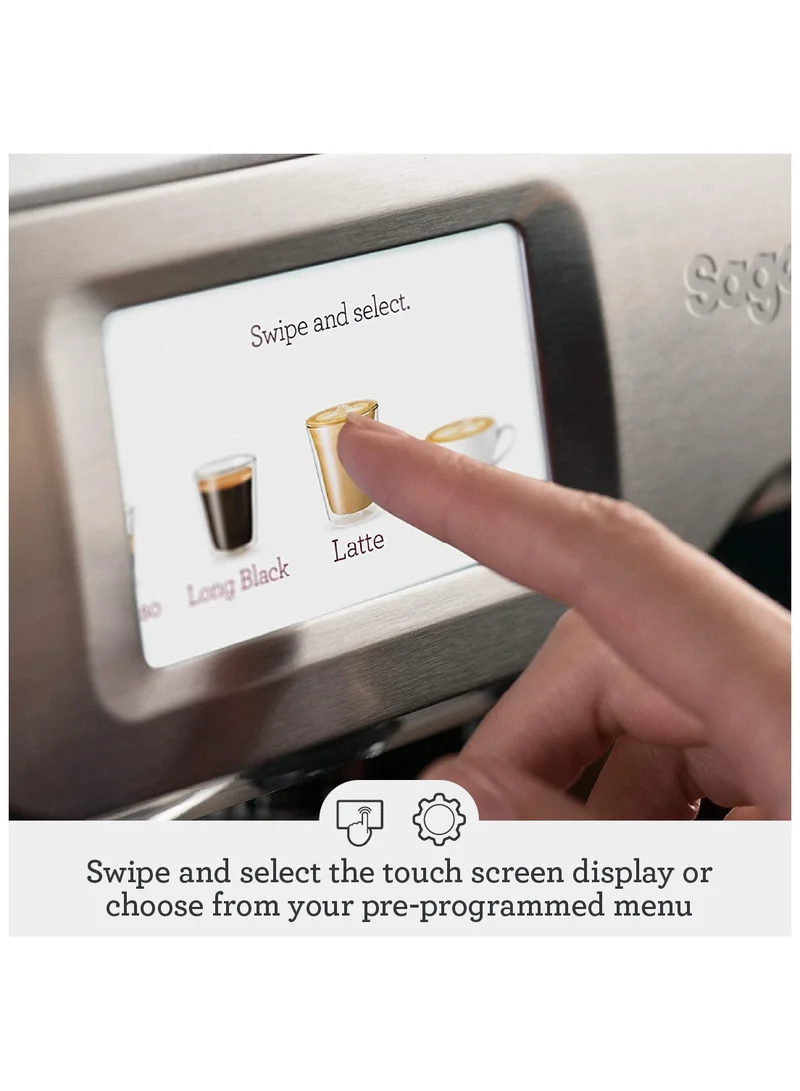 Sage The Oracle Touch - Bean to Cup Coffee Machine with Grinder and Milk Frother, Black Truffle