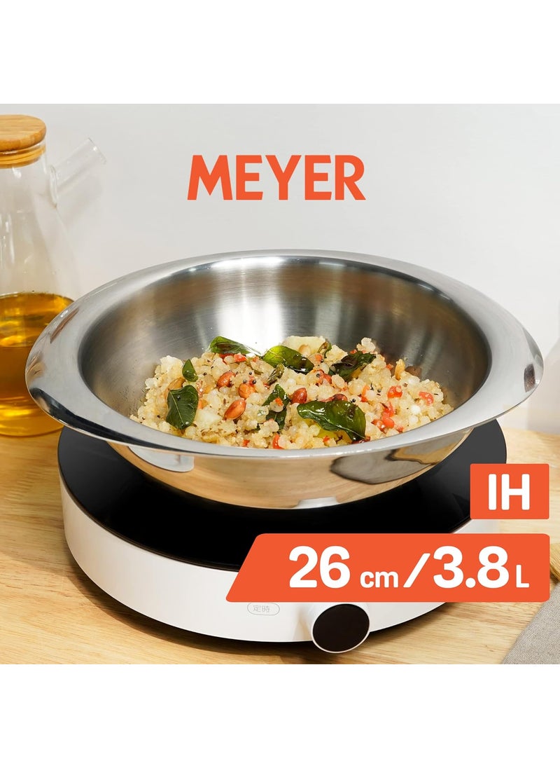 MEYER Meyer Trivantage Stainless Steel Triply 2 Piece Cookware Set - Tasla + Glass Lid, 26cm  - Image 2