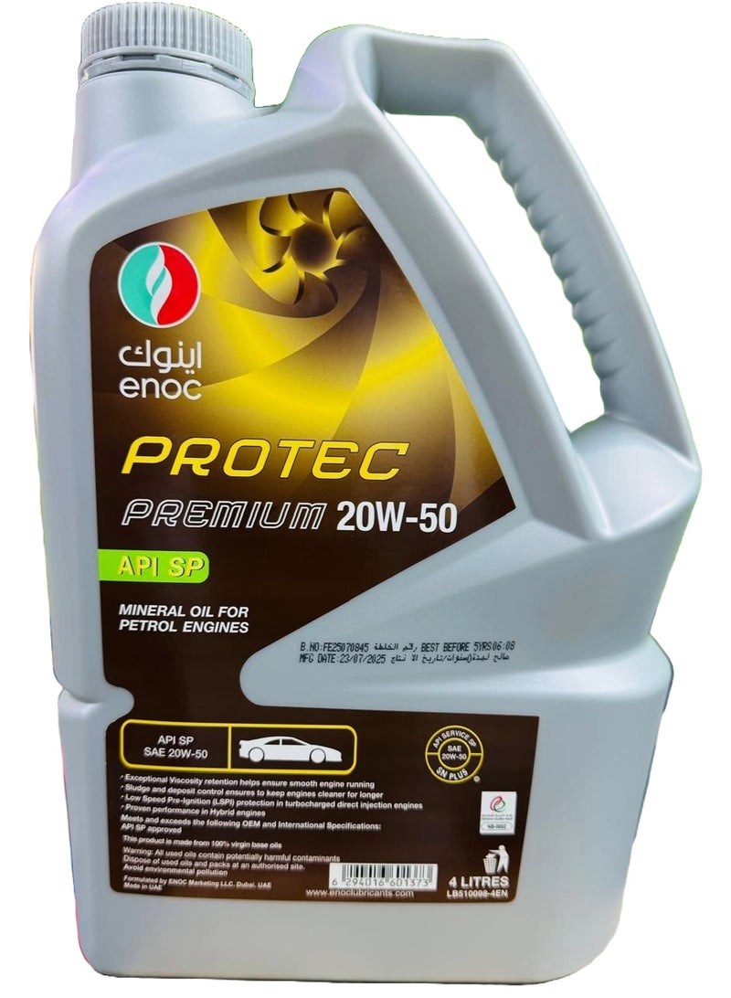 ENOC 20W50 ENGINE OIL PROTEC PREMIUM 4LTR - Image 1
