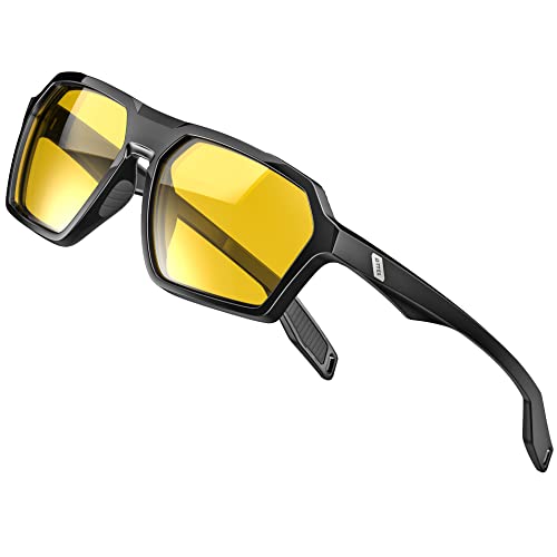 ATTCL Anti-Glare Night Driving Glasses - TR90 Frame Yellow Lens Improves Night Vision, Clear Vision for Driving 2137 Yeshi - Image 1