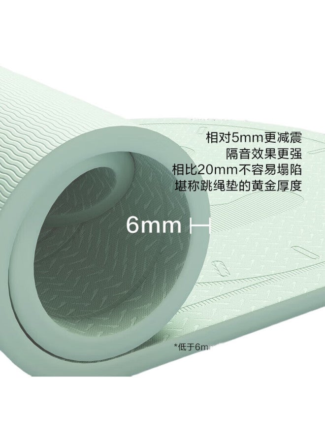 JD.com Jingzao Jump Rope Mat, Yoga Mat, Indoor Fitness Mat, Tpe Yoga Mat, Aerobic Exercise Mat, Soundproof, Shock-Absorbing, Non-Slip Mat, Green - Image 2