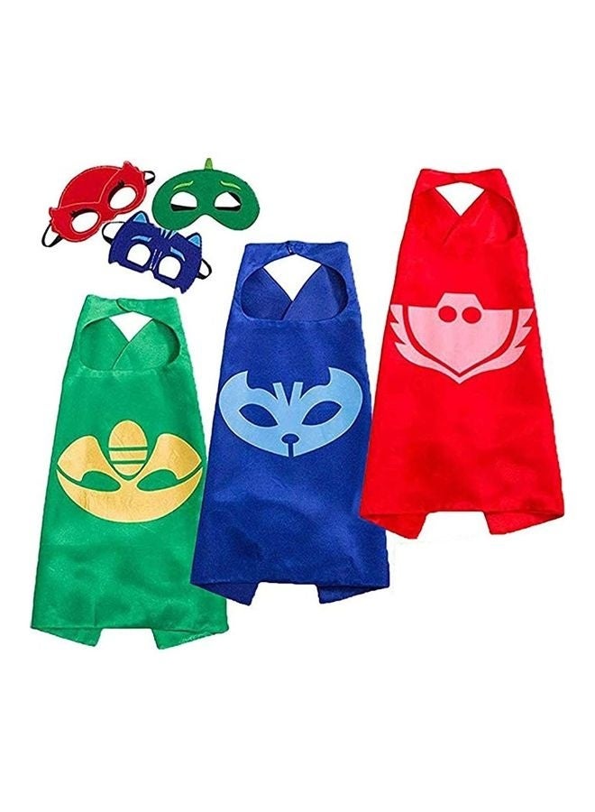 3-Piece Superhero Cape And Mask Costume - Image 5