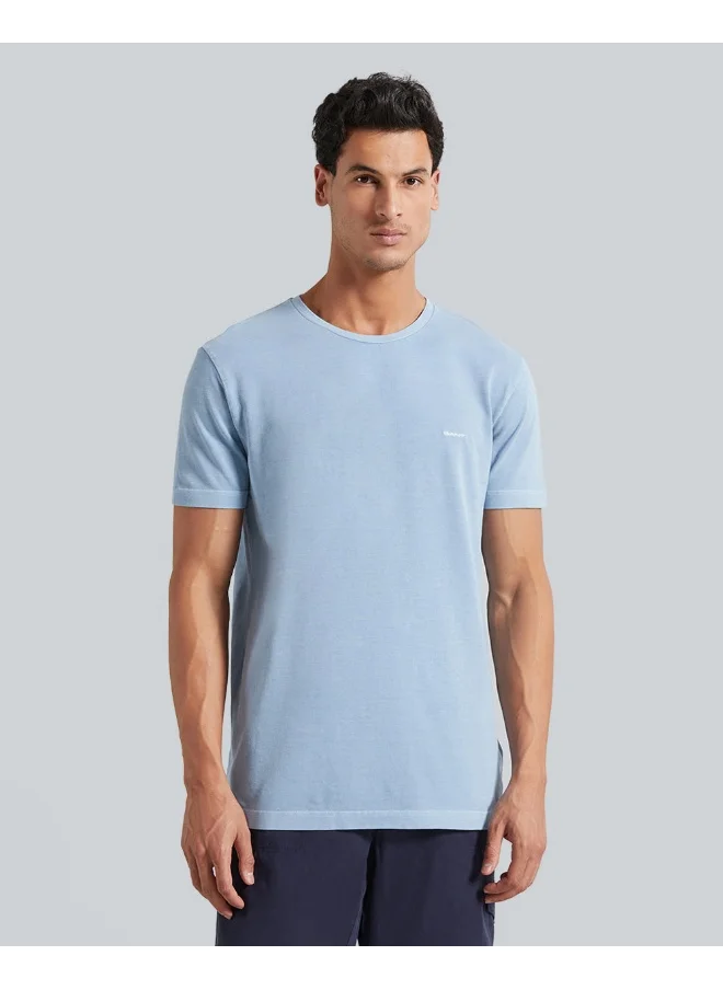 غانت Sunfaded Slim Pique Short Sleeve T-Shirt