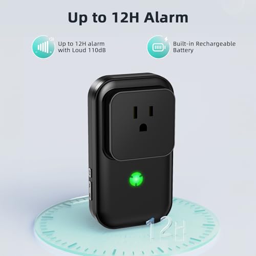 Satisure إنذار انقطاع الطاقة، إنذار انقطاع الطاقة في المجمد 7 صفارات، إنذار المجمد مع مؤشر LED قابل للتعديل من 0-110 ديسيبل 12 ساعة تنبيه، جهاز مراقبة انقطاع الطاقة للثلاجة، مضخات المياه، حوض السمك - Image 4
