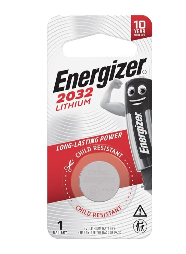 Energizer 2-Pieces Long Lasting Specialty 2032 Lithium Coin Battery 3V With Baby Secure Technology Silver  - Image 5