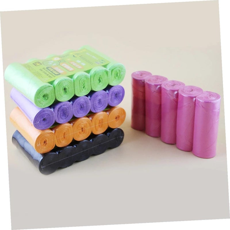 Degradable Garbage Bags Disposable Rubbish Bags 100pcs 5 Rolls 45x50cm for Home Kitchen Bathroom Use Random Color - Image 3