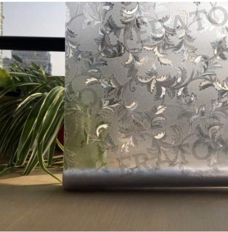 ERATO Decorative Window Frosted Film Self Adhesive Glass Window Film Frosted Sticker (16 x 80 inch, Decorative 05) - Image 3
