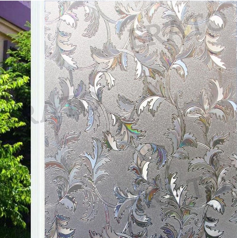 ERATO Decorative Window Frosted Film Self Adhesive Glass Window Film Frosted Sticker (16 x 80 inch, Decorative 05) - Image 1