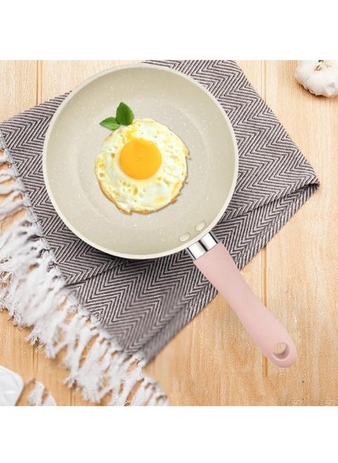 Mini Nonstick Frying Pan, Stone-Coated Cast Aluminum, Soft-Grip Handle 12cm