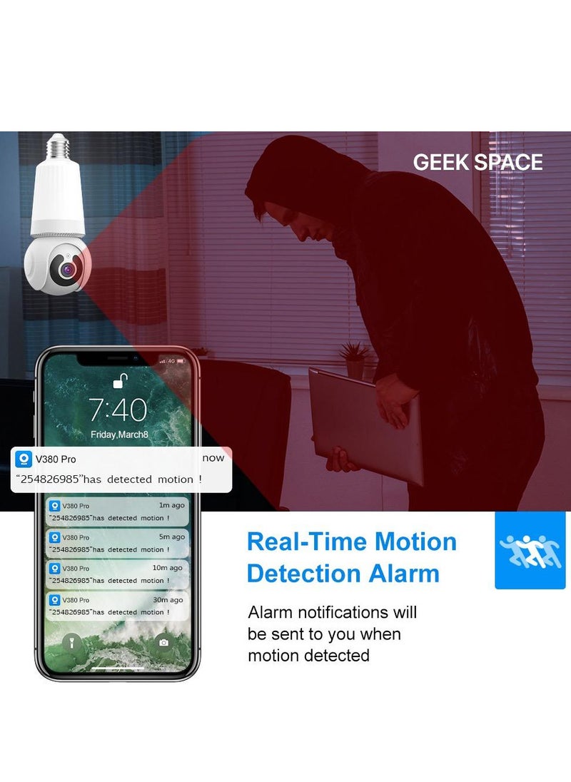 كاميرا Geek Space Wi-Fi Bulb: إضاءة ذكية ومراقبة بزاوية 360 درجة في مصباح واحد E26 - pzsku/ZEF724F95F8F3EF9F1985Z/45/_/1732547489/3fbbd04f-ff2a-4d66-88db-f273a35807a4