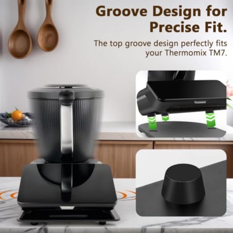 Acrylic Sliding board for Thermomix TM7, non-slip base with wheels for effortless movement - Image 4