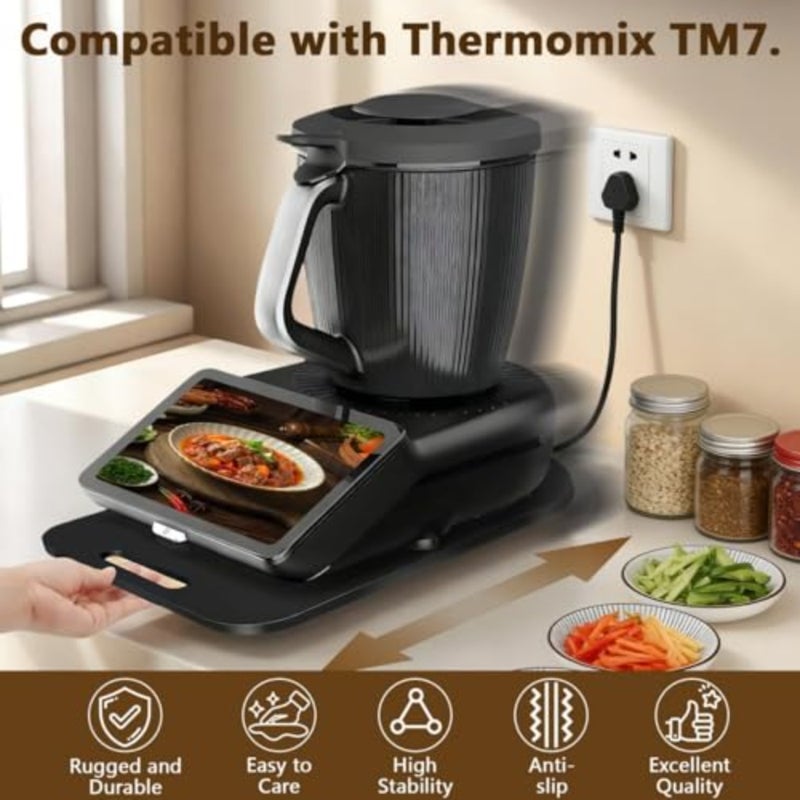 Acrylic Sliding board for Thermomix TM7, non-slip base with wheels for effortless movement - Image 3