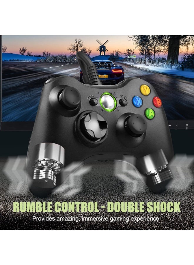 Controller for Xbox 360, PC Controller USB Wired Joystick Gamepad, Improved Ergonomic Design Controller for Xbox 360 Slim PC with Windows Vista/7/8/8.1/10 - Image 3