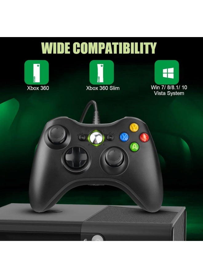 Controller for Xbox 360, PC Controller USB Wired Joystick Gamepad, Improved Ergonomic Design Controller for Xbox 360 Slim PC with Windows Vista/7/8/8.1/10 - Image 4