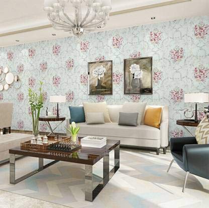 Wollzo Floral Bedroom Self Adhesive Wallpaper (Multicolour, 45 x 500 cm) - Image 4