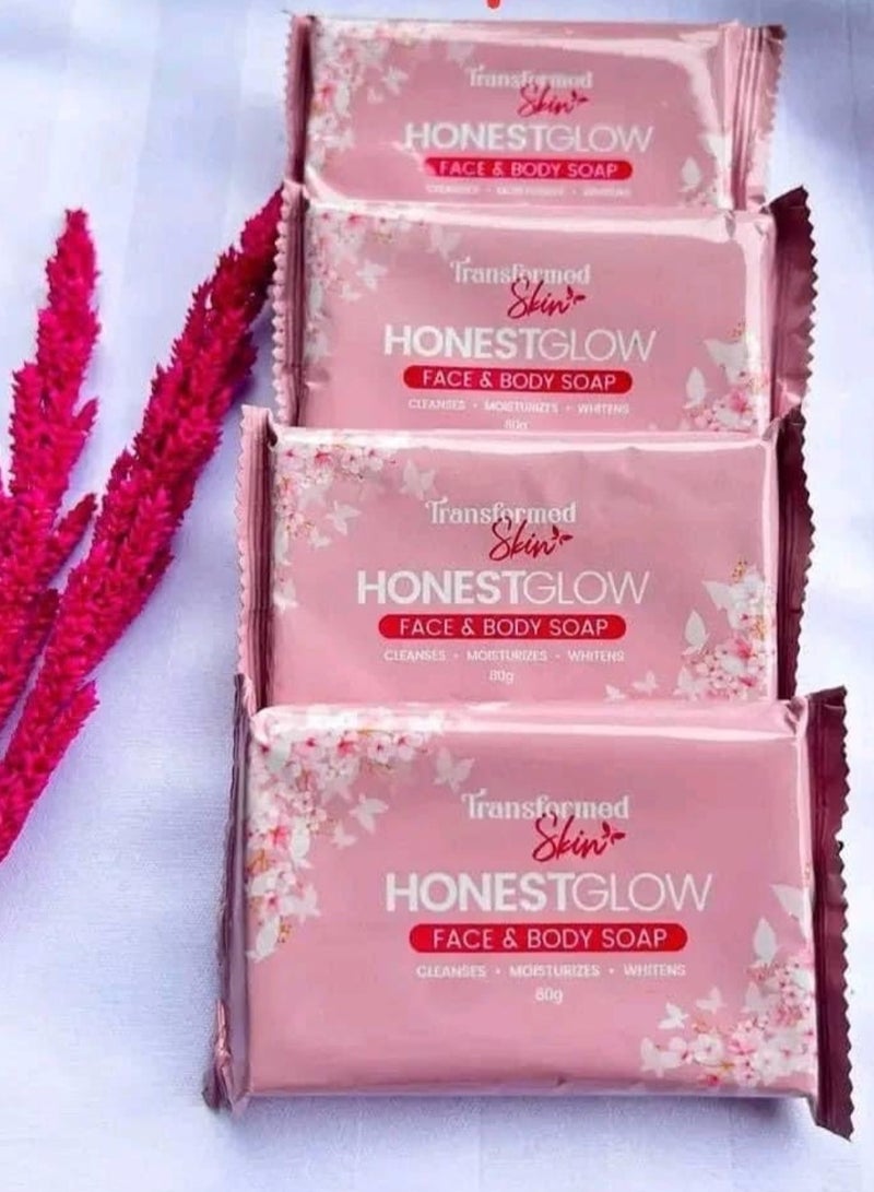 Honest Glow Face and Body Soap, 4 pieces