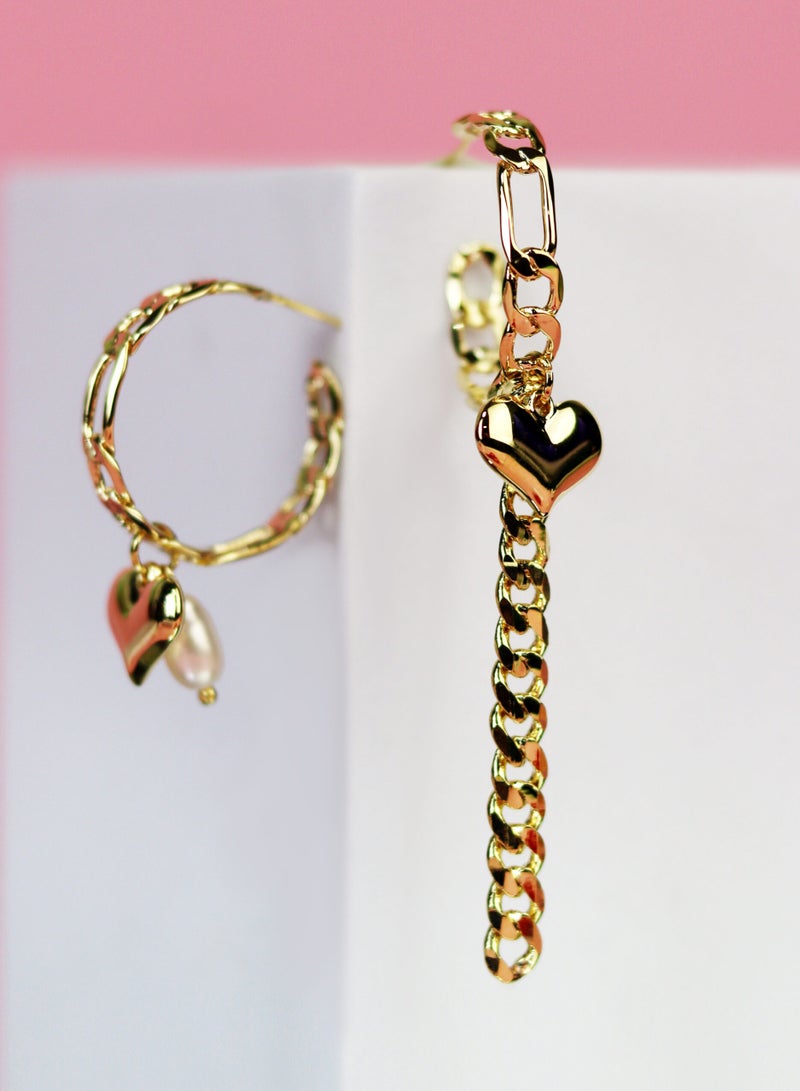 R.C.E Accessories Asymmetric Long Short Drop Earrings -Stylish Fashion Jewelry For Women and Girls - Image 1