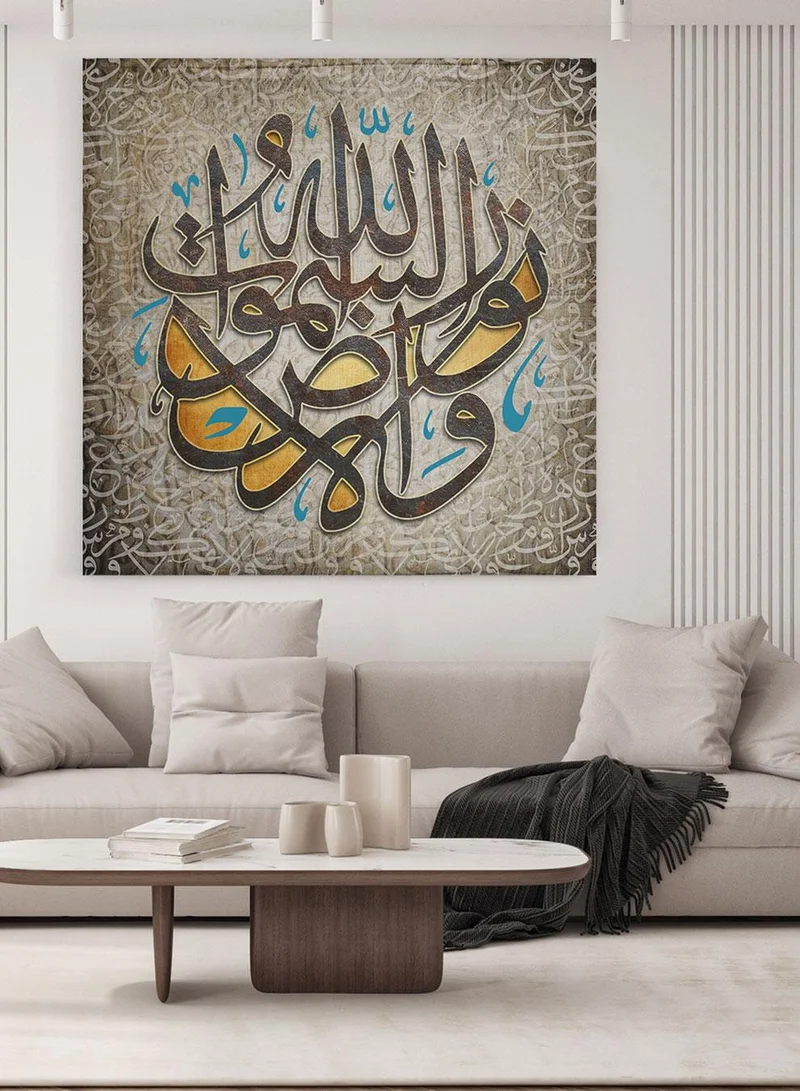 LOWHA Canvas Wall Art Stretched Over Wooden Frame with Arches Retro Style Art Pattern Painting