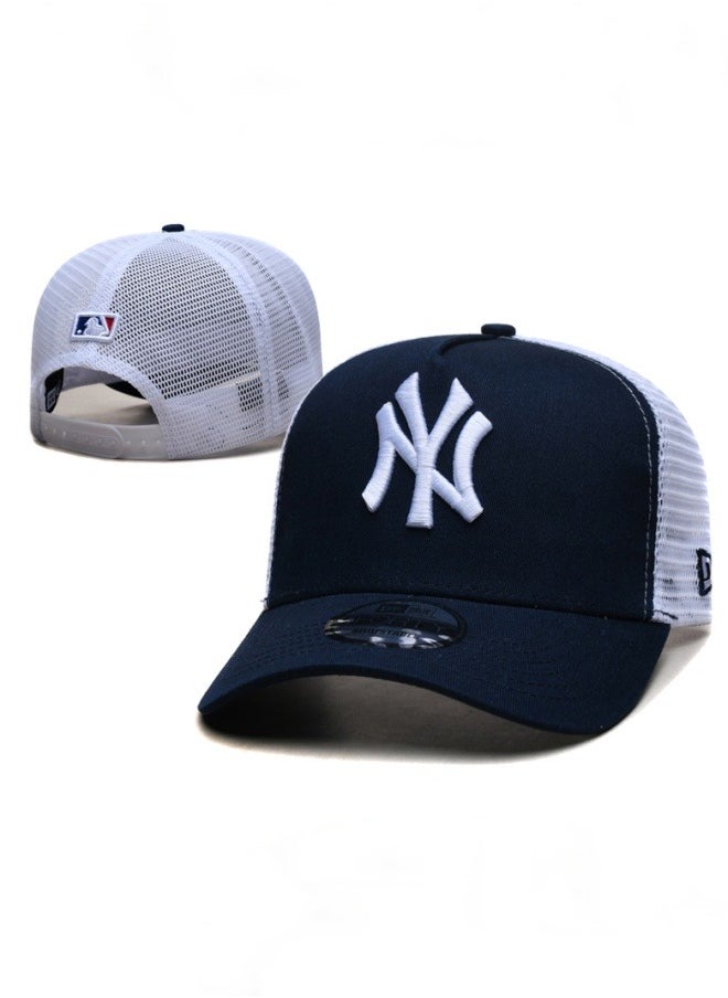 NEW ERA - New Era MLB Sunshade Hat Mesh Hat Outdoor Men's and Women's Sports Essential Duck billed Hat Blue - Image 1