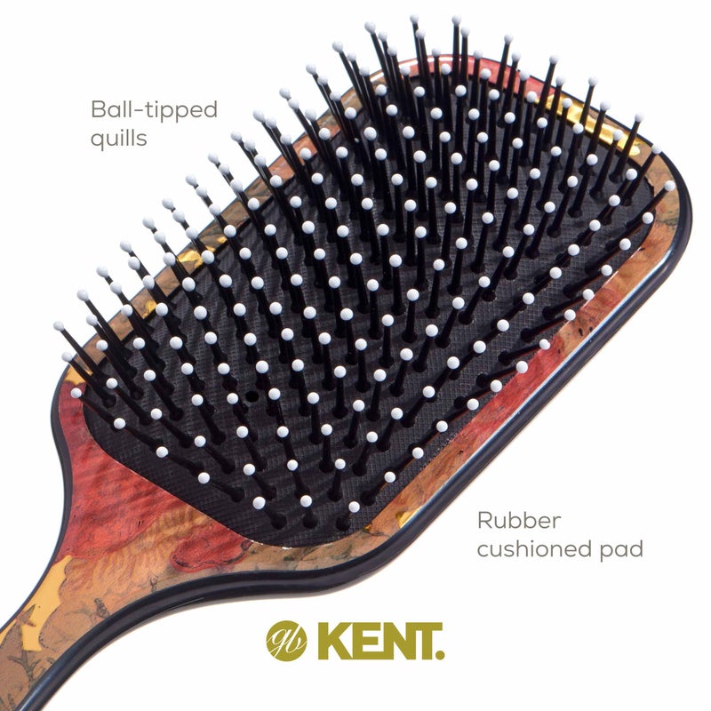 Kent LPB1 Large Paddle Cushioned Hair Brush - Grooming, Detangling, & Smoothing Floral Print - Best Everyday Brush For Medium to Long Hair - Image 5
