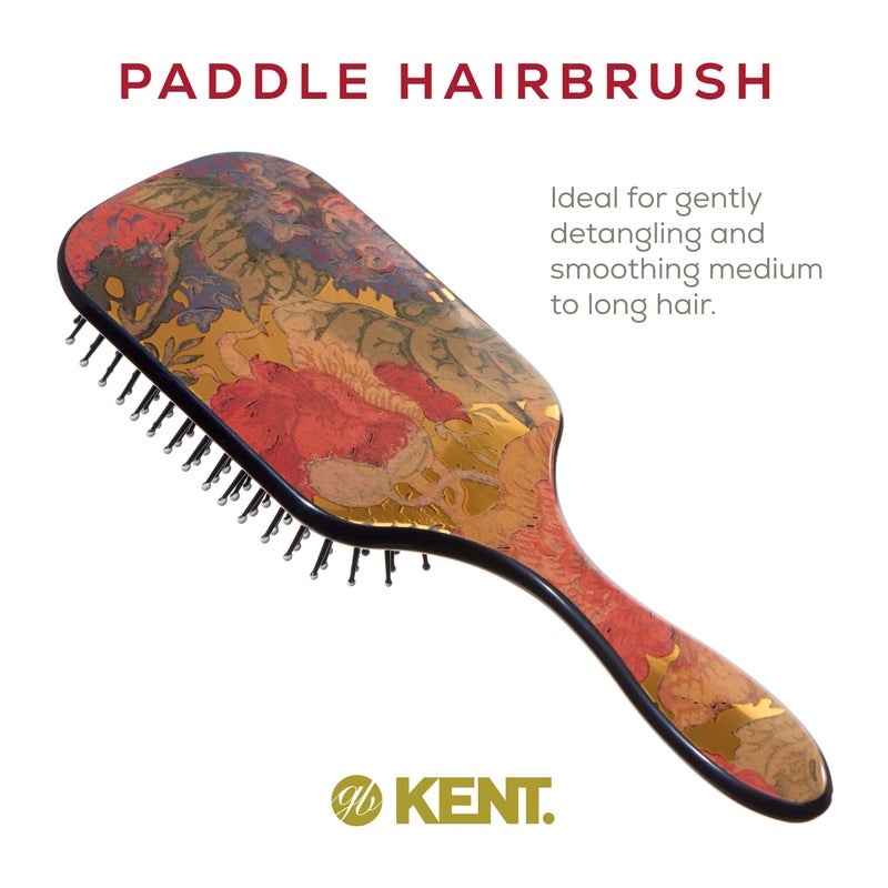 Kent LPB1 Large Paddle Cushioned Hair Brush - Grooming, Detangling, & Smoothing Floral Print - Best Everyday Brush For Medium to Long Hair - Image 3