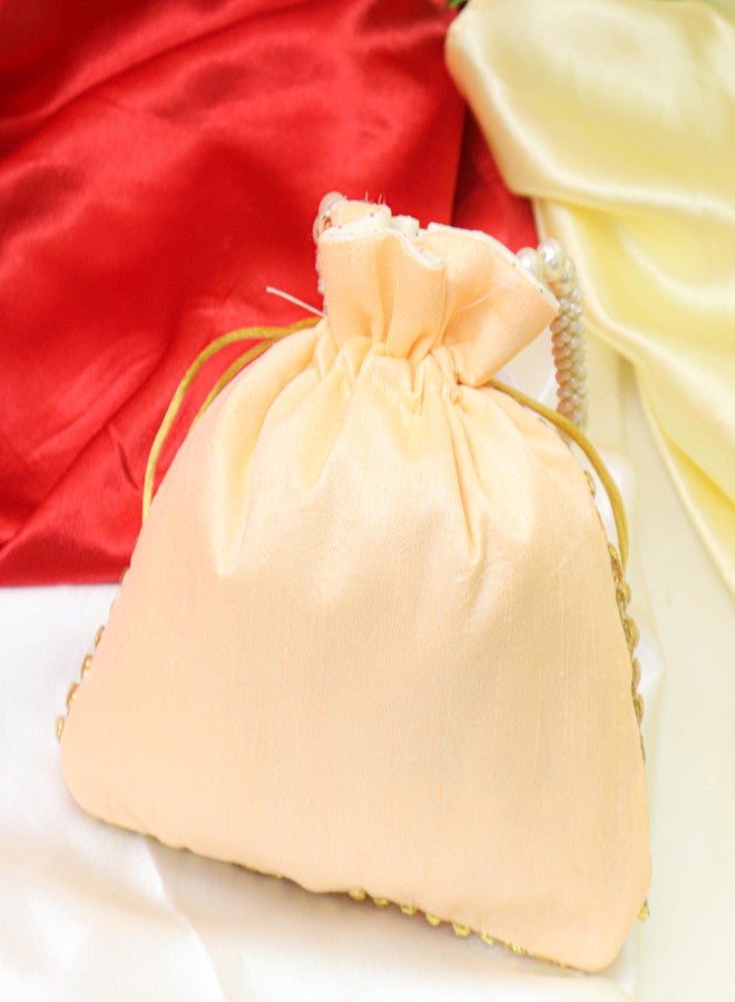 Epics Present Tikki Designed Embellished Potli Bags for Women | Bridal Potli Batwa Pouches for Guest Gifting | Traditional Wedding Return Gift Potlis for Shagun, Engagement - Multicolour (Pack of 15) - Image 2