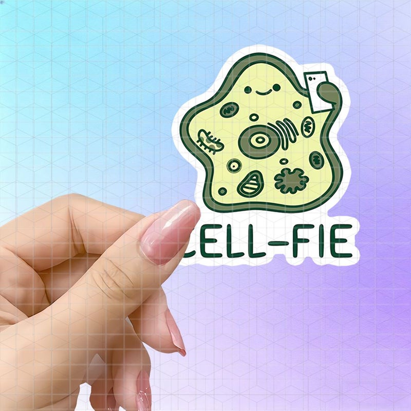 Polychrome 3 Inch Cellfie Biology Meme Vinyl Sticker For Laptop Water Bottle Lab - Image 1