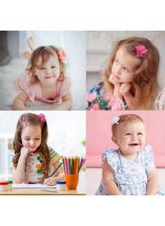 DED DeD 40PCS 2" Chiffon Flower Hair Bows Clips Flower Tiny Hair Clips Fine Hair for Girls Infants Toddlers Set of 20 Pairs  - Image 5