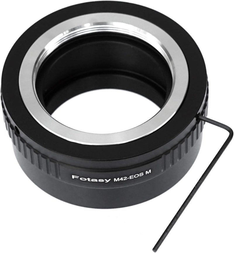 Fotasy محول عدسة M42 قابل للتعديل إلى قاعدة كانون EF-M، M42 EFM، محول M42 EOS M، متوافق مع كاميرات كانون EF M بدون مرآة EOS M M1 M2 M3 M5 M6 M6 Mark II M10 M50 M100 M200 - Image 3