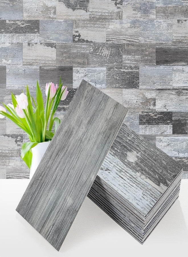Vamos Tile 100-Piece Peel and Stick Backsplash Seamless Tile,3''x6'' Distressed Wood PVC Subway Tile,Stick on Backsplash for Kitchen/Bathroom/Laundry Room - Image 1