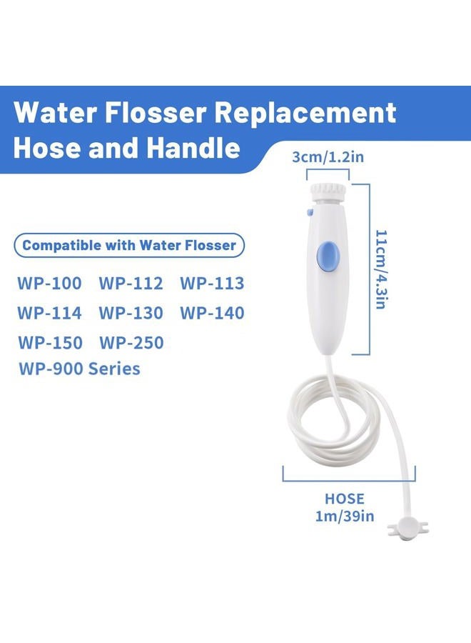 Oralphi Replacement Hose and Handle Parts Compatible with Waterpik Water Flosser WP-100 WP-300 WP-660 WP-900 Series Oral Irrigator, Plastic Handle, Oral Hygiene Accessories (Pause Button) - Image 3