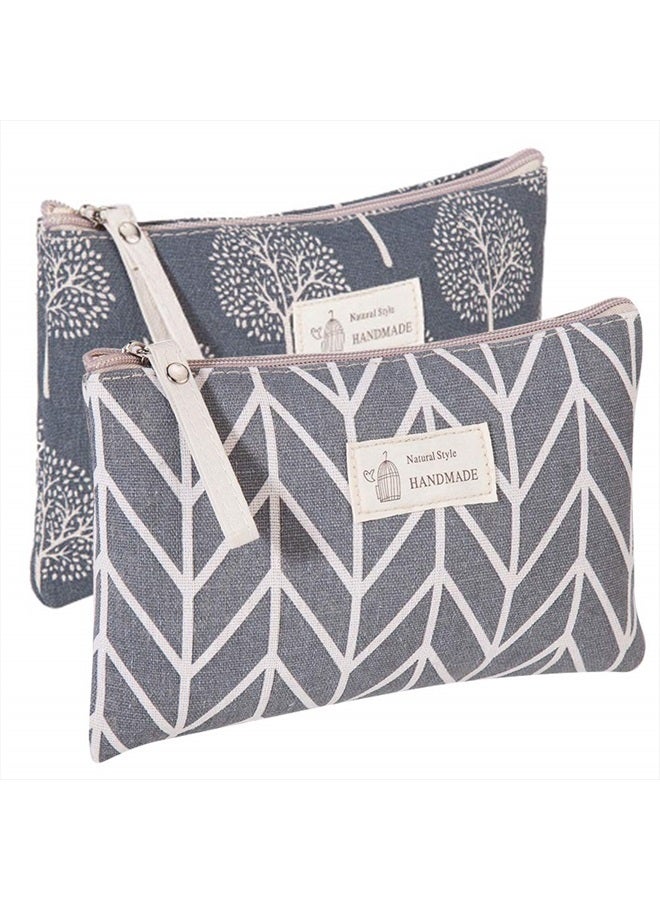 Kimoli 2 Pcs Women Funny Makeup Bag Cute Cosmetic Bag Pouch for Purse Toiletry Bag  - Image 1