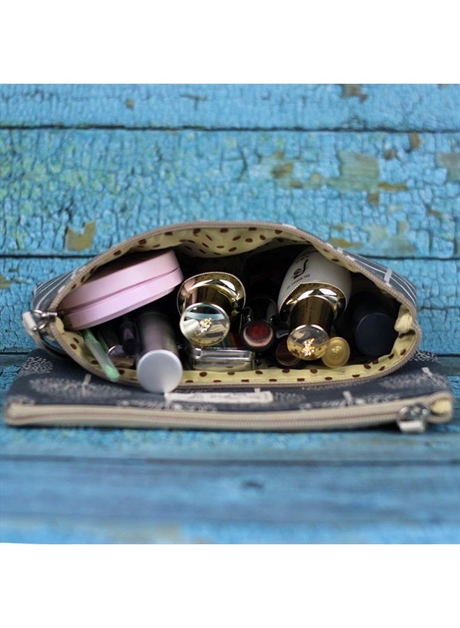 Kimoli 2 Pcs Women Funny Makeup Bag Cute Cosmetic Bag Pouch for Purse Toiletry Bag  - Image 3