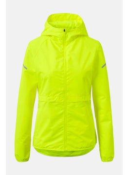 Tchibo Women Sportswear Fit Hooded Running Jacket, Lime Green  - Image 2