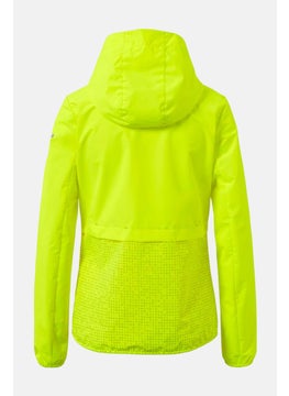 Tchibo Women Sportswear Fit Hooded Running Jacket, Lime Green  - Image 3