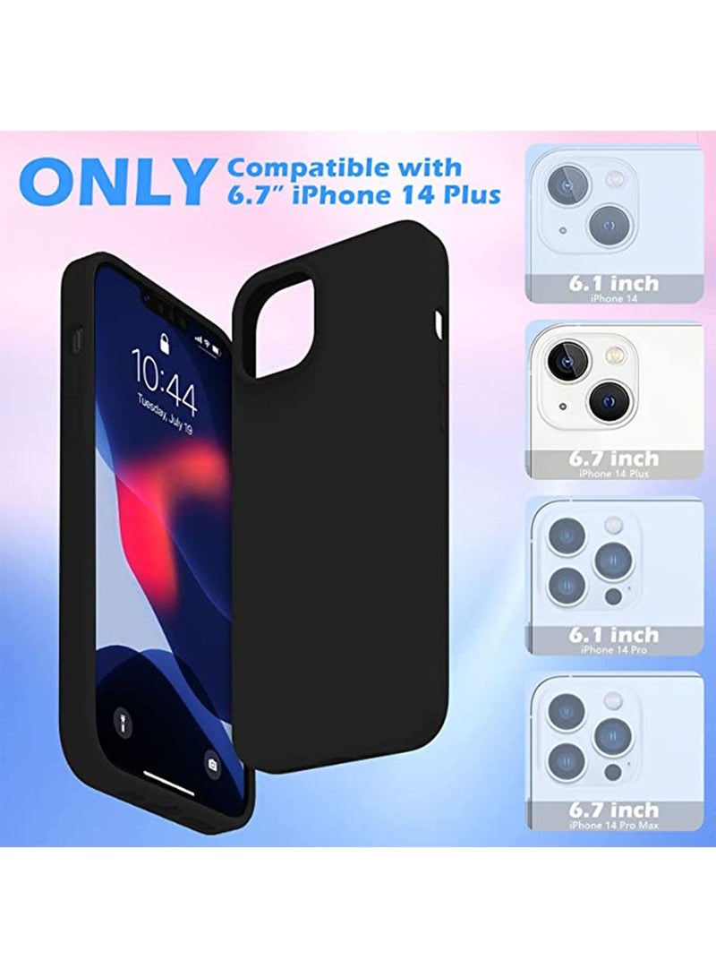iPhone 14 Plus Mobile Case Cover with Soft Smooth Silky Flexible Silicone Gel Rubber Bumper Cover,Slim Fit Shockproof Protective Phone Back Cover for iPhone 14 Plus 6.7" - Image 2
