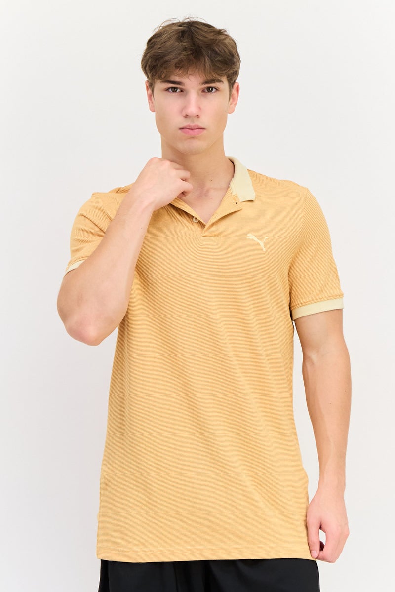 PUMA Men Slim Fit Short Sleeves Outdoor Polo Shirt, Orange - Image 1