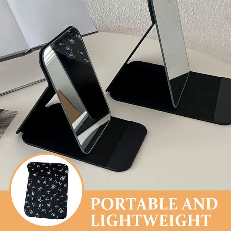 Makeup Mirror Portable Desktop Mirror Tabletop Foldable Mirror Folding Makeup Mirror - Image 2