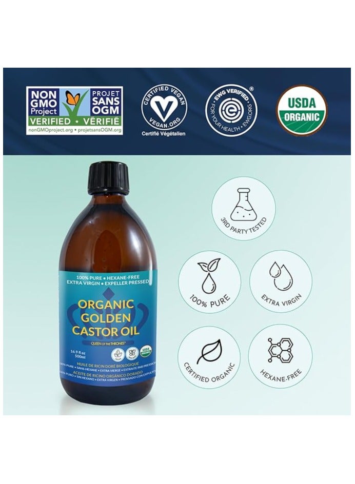 QUEEN OF THE THRONES Organic Golden Castor Oil,QUEEN OF THE THRONES - 500mL  - Image 3