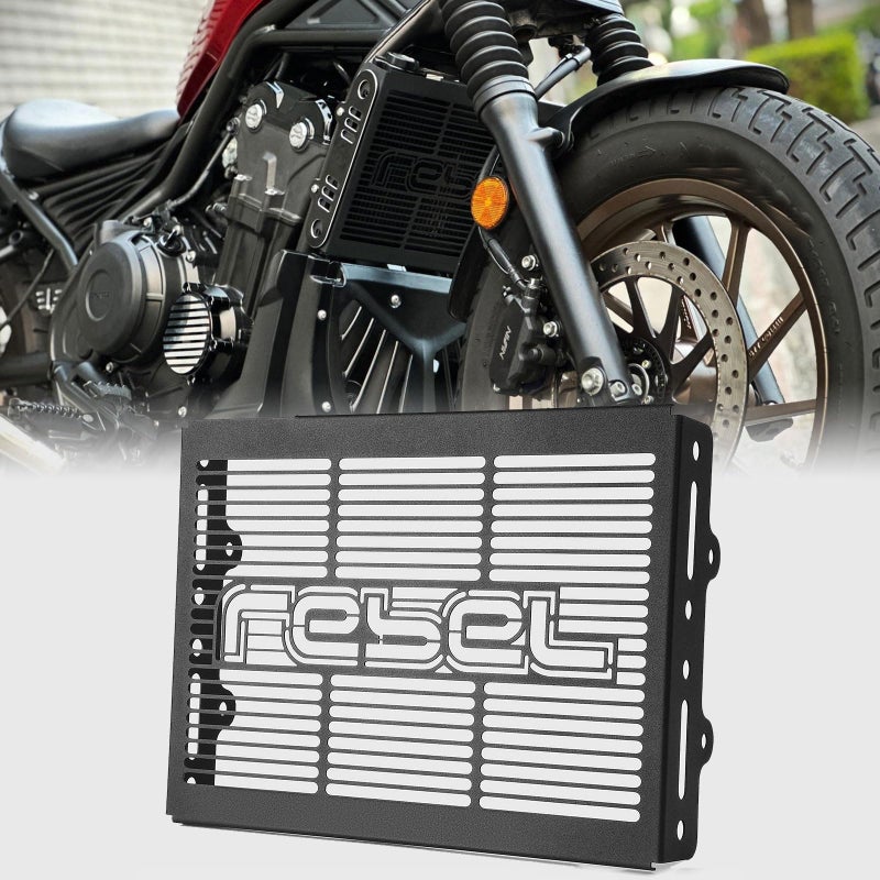 WOOGA Motorcycle Black Radiator Guard Protector Grille Grill Cover Shrouds Cooler Protector fit for HONDA CMX 500 Rebel CMX 250 CMX 300 Accessories 2017 2018 2019 2020 2021 2022 2023 2024 2025 - Image 2