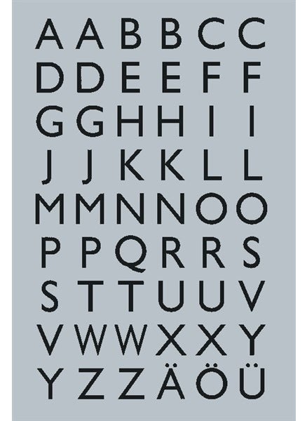 Herma Vario Letter Label A-z 13x12mm Black-silver 