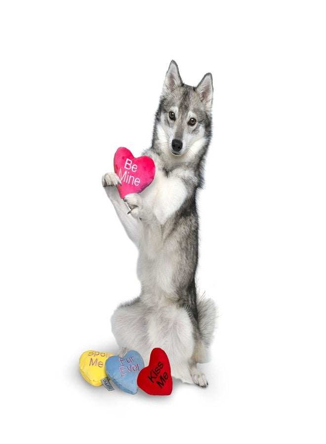 Midlee Candy Heart Valentine's Dog Toy- Set of 4 (Small) - Image 3