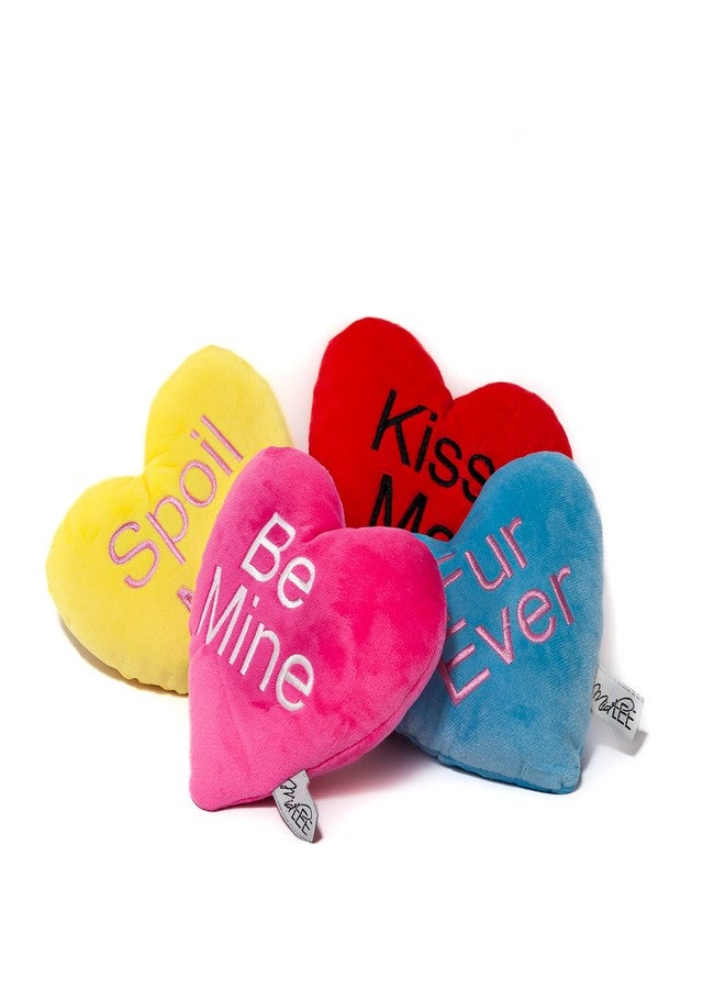 Midlee Candy Heart Valentine's Dog Toy- Set of 4 (Small) - Image 1